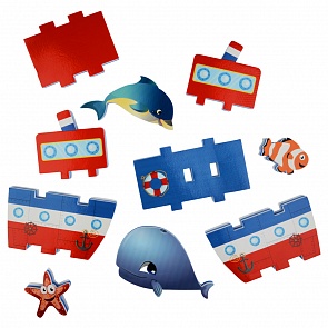 Стикеры для ванны - Построй пароходик (Barney & Buddy, BB014)